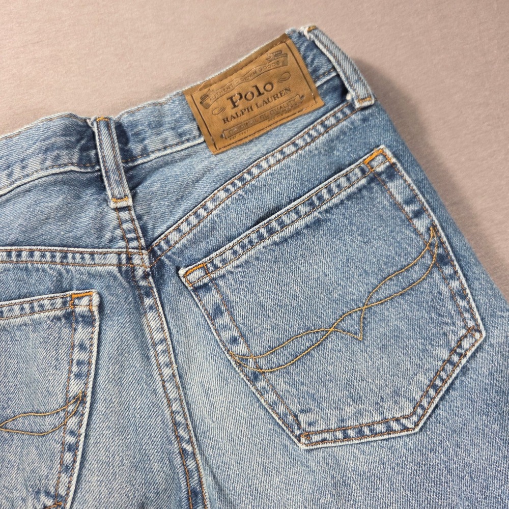 Polo Ralph Lauren Boys Sullivan Slim Denim Shorts Light Wash Size 12 Cut Off